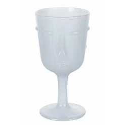 Viadurini Kitchen Weinkelch-12 300 ml Glaskelche mit weißem Gesichtsdekor - Gesichtsbehandlung