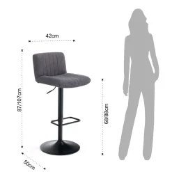 Viadurini Living Barhocker-2 Barhocker aus Stoff und Stahl - Polonio