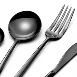 Viadurini Kitchen Besteck Set-24 Besteck aus poliertem Schmiedestahl in verschiedenen Ausführungen, Made in Italy - Osaka