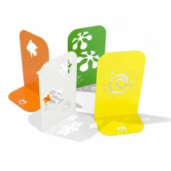 Mabele Deko Artikel Und Wohnaccessoires-4 Buchständer Set Blokko bei , Produziert in Italien