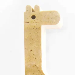 Viadurini Living Deko Artikel Und Wohnaccessoires-2 Buchstützen aus Travertinmarmor in Form einer Giraffe Made in Italy - Morra