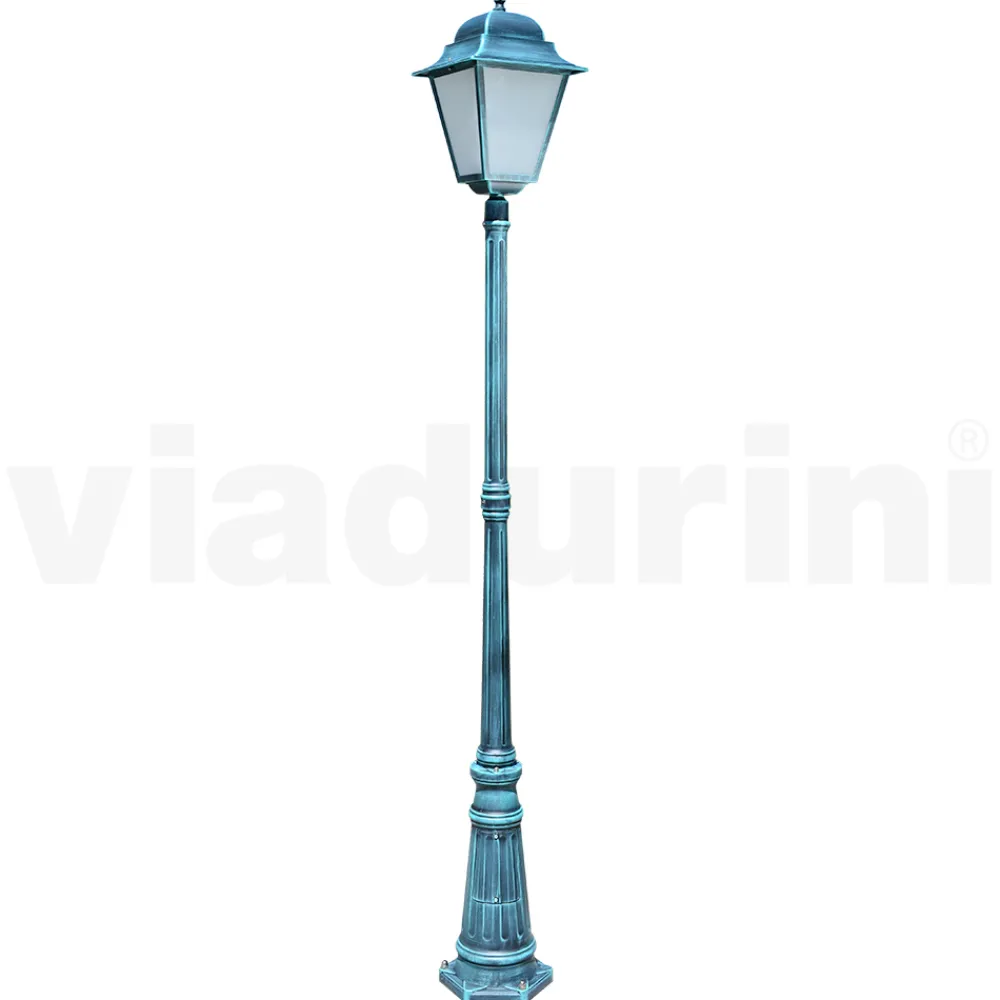 Viadurini Lighting Gartenlampion-222 cm hohe Außenlampe aus Glas und Aluminiumdruckguss - Alchemist