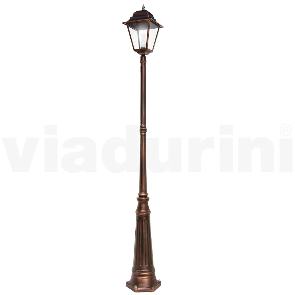 Viadurini Lighting Gartenlampion-252 cm hohe Außenlampe aus Glas und Aluminiumdruckguss - Alchemist