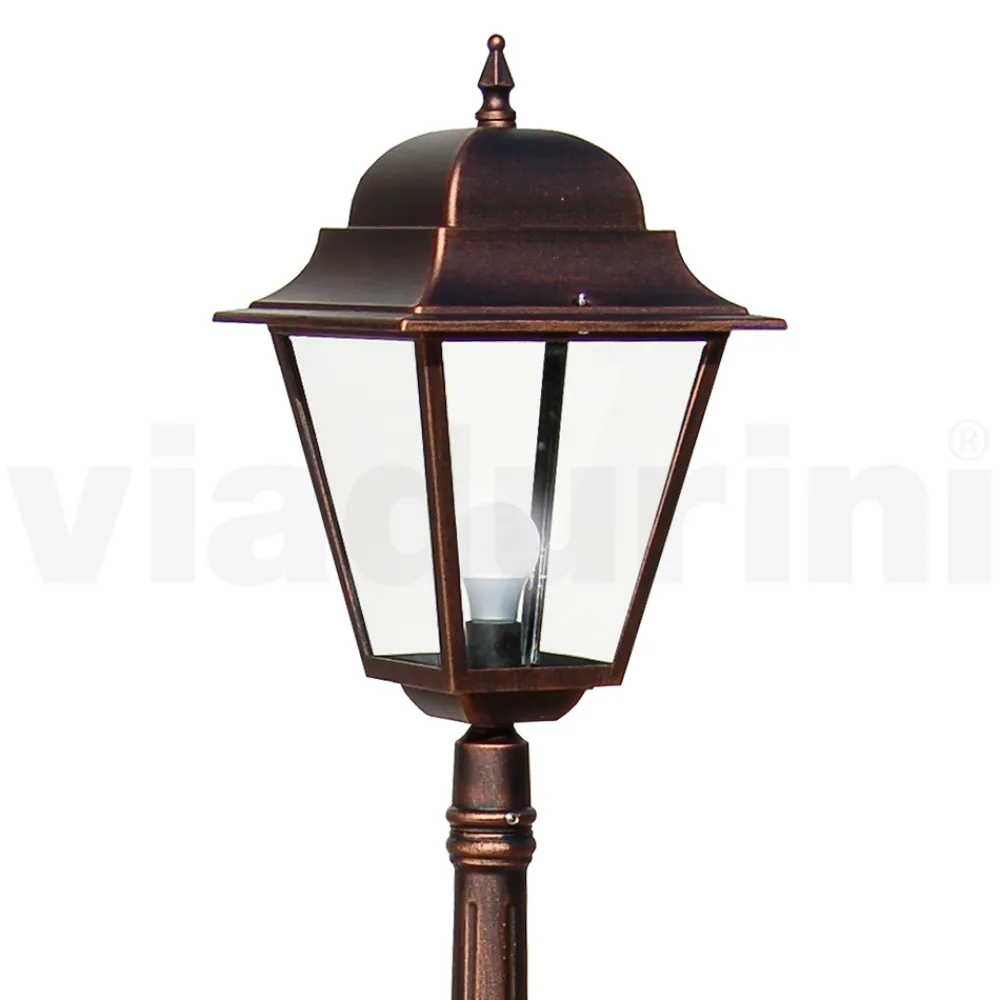 Viadurini Lighting Gartenlampion-161 cm hohe Außenlampe aus Glas und Aluminiumdruckguss - Alchemist