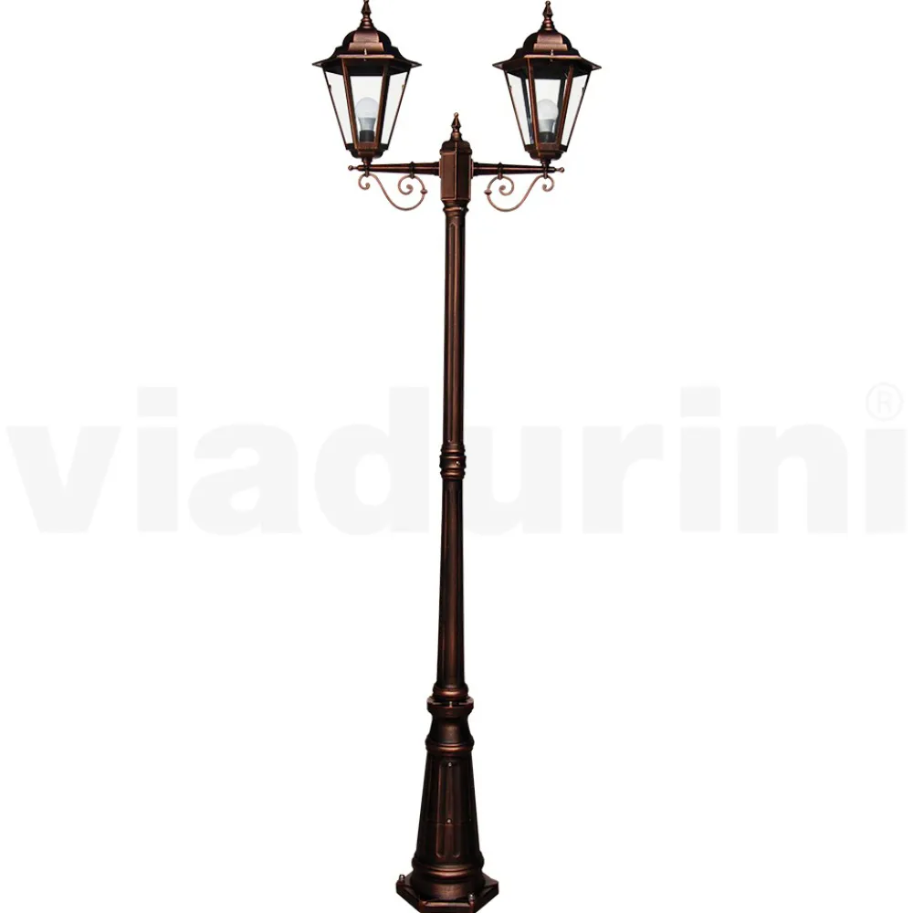 Viadurini Lighting Gartenlampion-221 cm hohe Gartenlampe aus Glas und 5 Aluminiumausführungen - Pinako