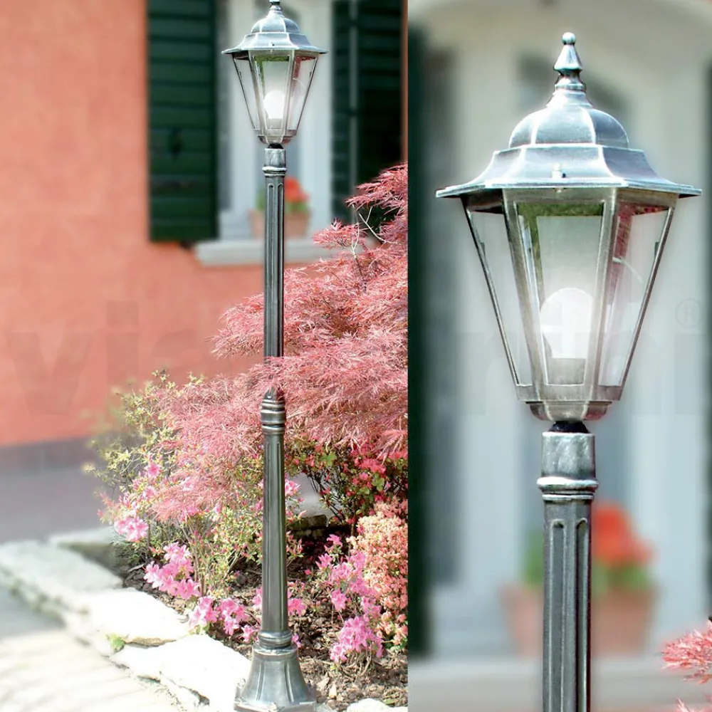 Viadurini Lighting Gartenlampion-179 cm hohe Gartenlampe aus Glas und 5 Aluminiumausführungen - Pinako