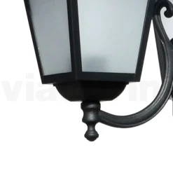 Viadurini Lighting Gartenlampion-208 cm hohe Gartenlampe aus anthrazitfarbenem Aluminium und sandgestrahltem Glas - Elric