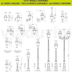 Viadurini Lighting Gartenlampion-208 cm hohe Gartenlampe aus anthrazitfarbenem Aluminium und sandgestrahltem Glas - Elric