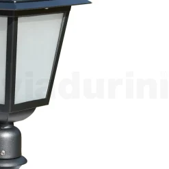 Viadurini Lighting Gartenlampion-76,5 cm hohe Gartenlampe aus anthrazitfarbenem Aluminium und sandgestrahltem Glas - Elric