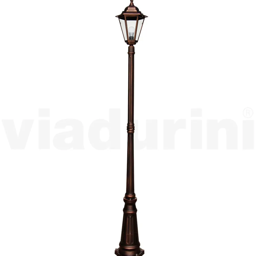 Viadurini Lighting Gartenlampion-215 cm hohe Gartenlampe aus Glas und 5 Aluminiumausführungen - Pinako