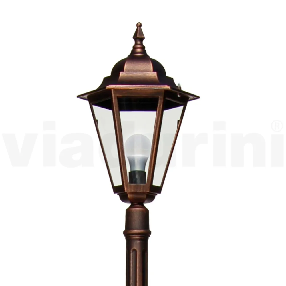 Viadurini Lighting Gartenlampion-215 cm hohe Gartenlampe aus Glas und 5 Aluminiumausführungen - Pinako