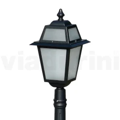 Viadurini Lighting Gartenlampion-116 cm hohe Gartenlampe aus anthrazitfarbenem Aluminium und sandgestrahltem Glas - Elric