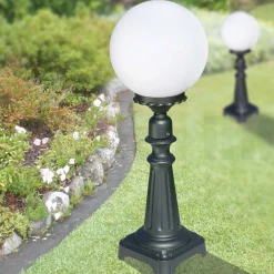 Viadurini Lighting Gartenlampion-69 cm hohe Straßenlaterne aus Acryl und anthrazitfarbenem Aluminium. Hergestellt in Italien - Trovaantracite