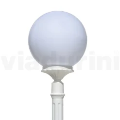 Viadurini Lighting Gartenlampion-208 cm hohe Straßenlaterne aus weißem Acryl und Aluminium, hergestellt in Italien - Trovabianco