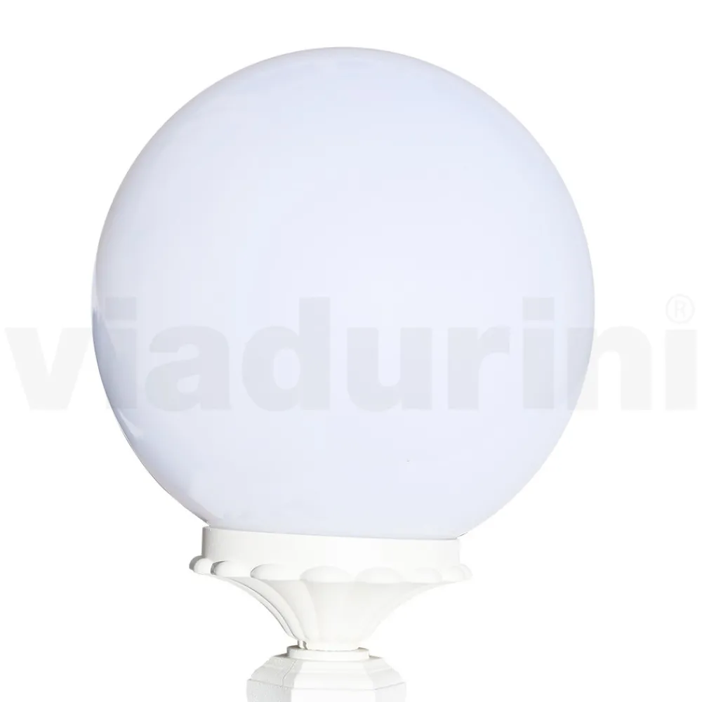 Viadurini Lighting Gartenlampion-47 cm hohe Straßenlaterne aus weißem Acryl und Aluminium, hergestellt in Italien - Trovabianco