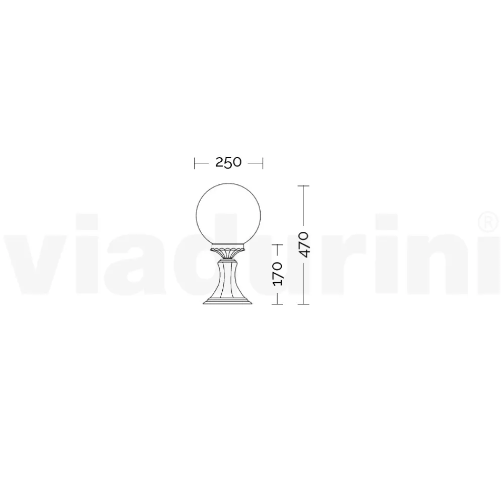 Viadurini Lighting Gartenlampion-47 cm hohe Straßenlaterne aus weißem Acryl und Aluminium, hergestellt in Italien - Trovabianco