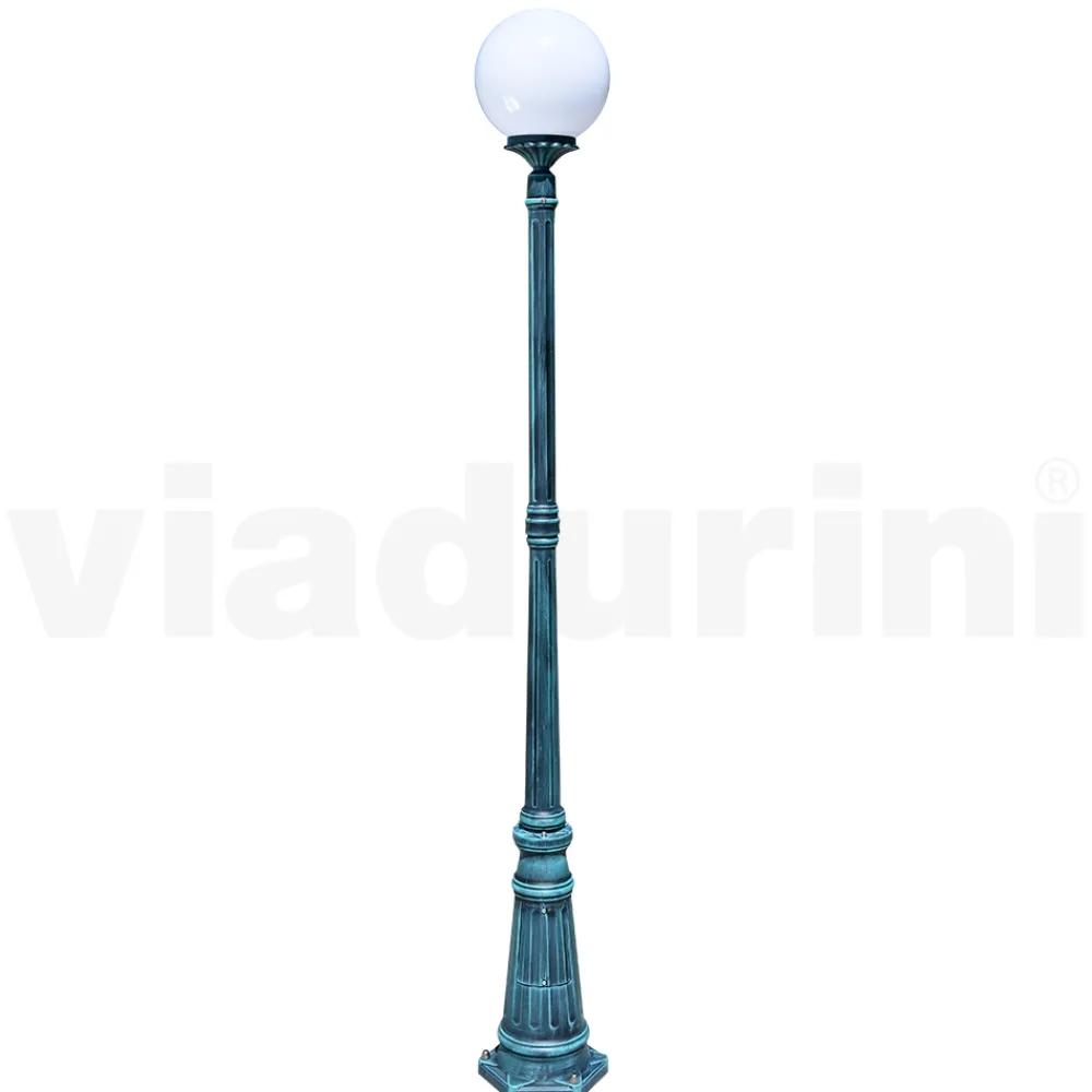 Viadurini Lighting Gartenlampion-208 cm hohe Straßenlaterne aus schwarzem Acryl und Aluminium, hergestellt in Italien - Trovanero