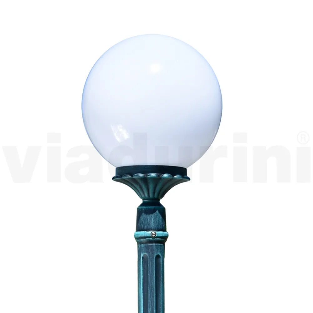 Viadurini Lighting Gartenlampion-208 cm hohe Straßenlaterne aus schwarzem Acryl und Aluminium, hergestellt in Italien - Trovanero