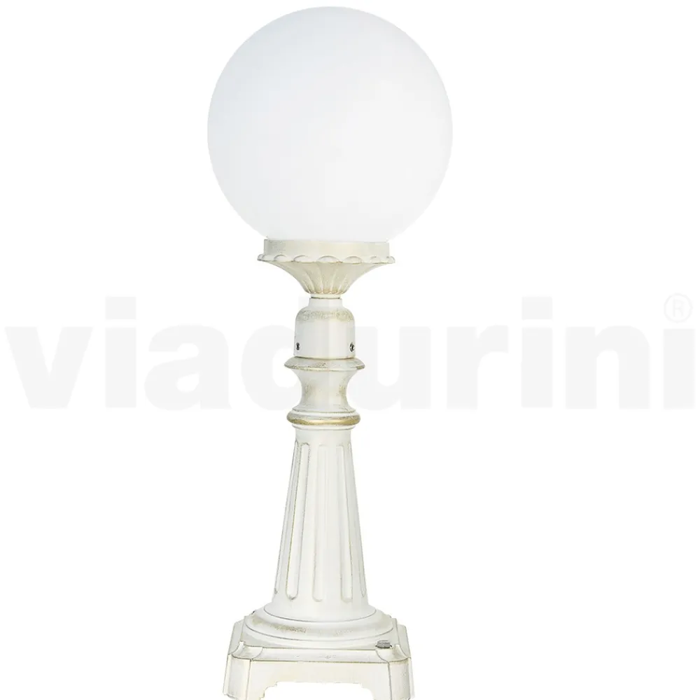 Viadurini Lighting Gartenlampion-69 cm hohe Straßenlaterne aus weißem Acryl und Aluminium, hergestellt in Italien - Trovabianco