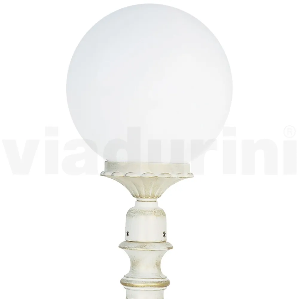 Viadurini Lighting Gartenlampion-69 cm hohe Straßenlaterne aus weißem Acryl und Aluminium, hergestellt in Italien - Trovabianco