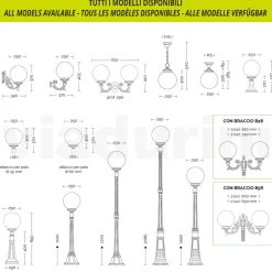 Viadurini Lighting Gartenlampion-69 cm hohe Straßenlaterne aus weißem Acryl und Aluminium, hergestellt in Italien - Trovabianco