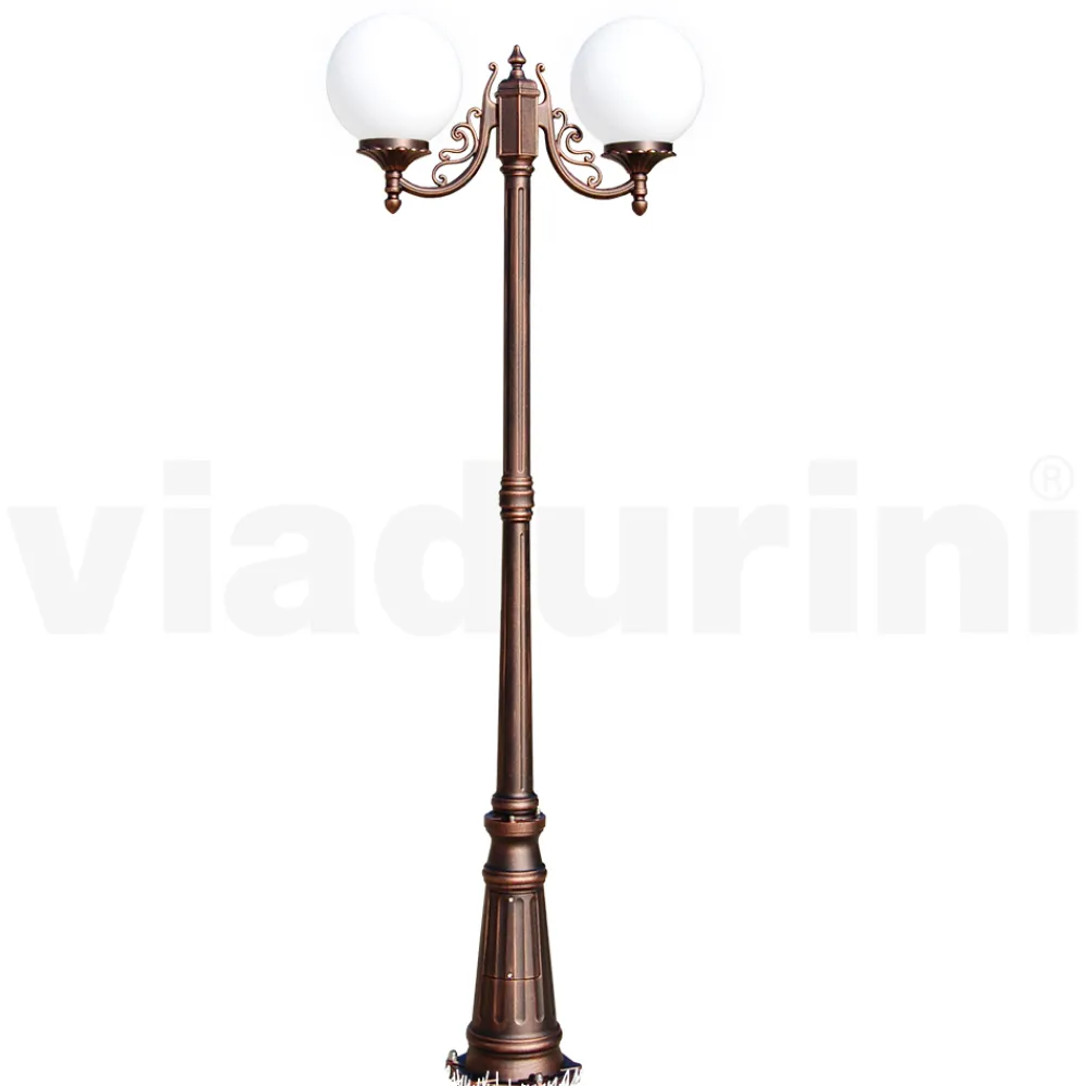 Viadurini Lighting Gartenlampion-200 cm hohe Straßenlaterne aus schwarzem Acryl und Aluminium, hergestellt in Italien - Trovanero