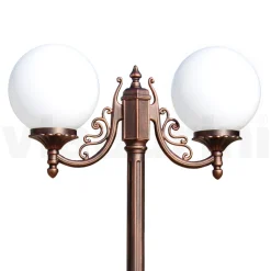 Viadurini Lighting Gartenlampion-200 cm hohe Straßenlaterne aus schwarzem Acryl und Aluminium, hergestellt in Italien - Trovanero