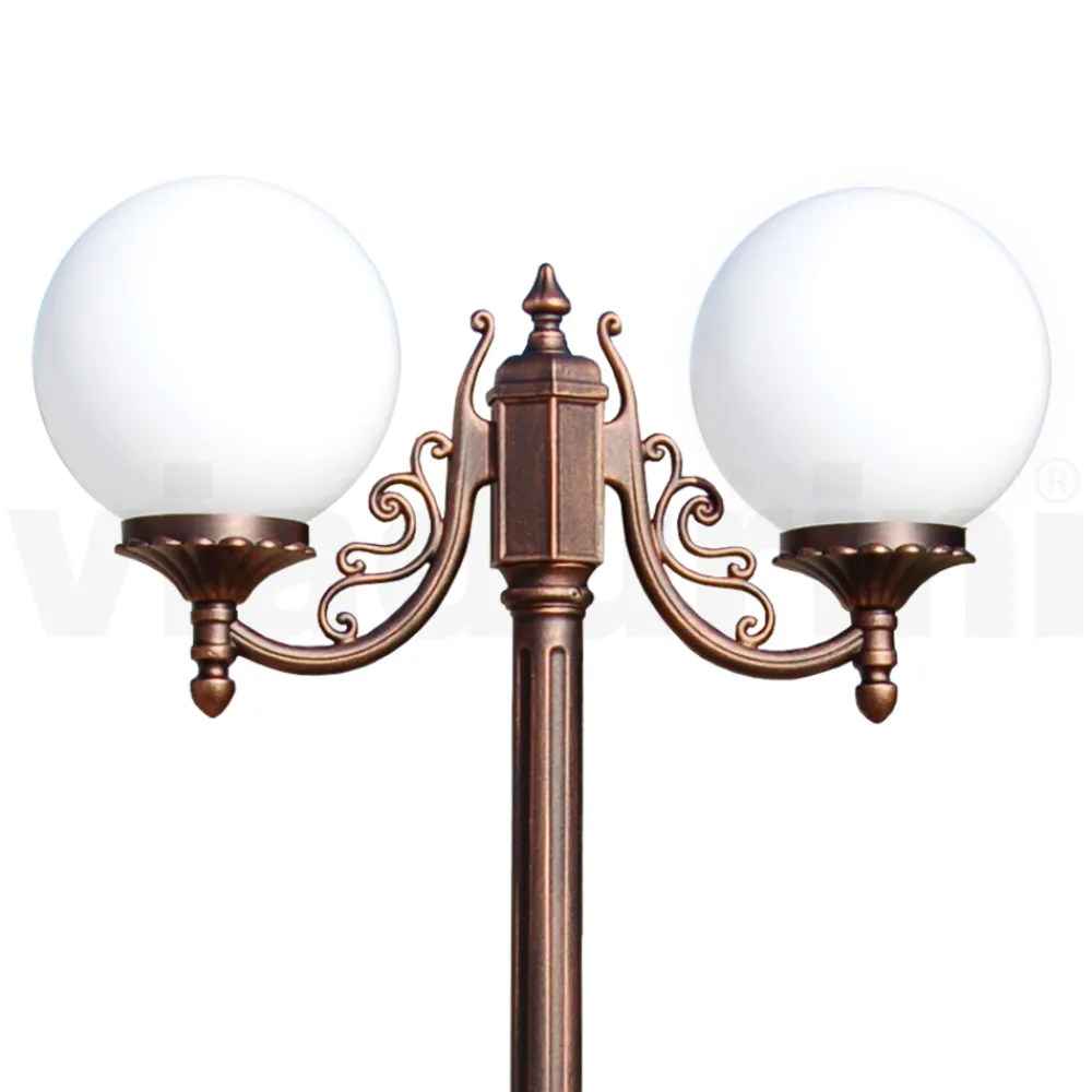 Viadurini Lighting Gartenlampion-200 cm hohe Straßenlaterne aus schwarzem Acryl und Aluminium, hergestellt in Italien - Trovanero