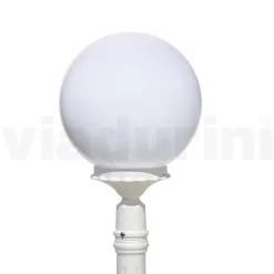 Viadurini Lighting Gartenlampion-145 cm hohe Straßenlaterne aus weißem Acryl und Aluminium, hergestellt in Italien - Trovabianco