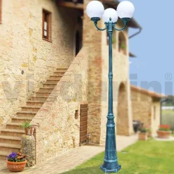 Viadurini Lighting Gartenlampion-242 cm hohe Straßenlaterne aus schwarzem Acryl und Aluminium, hergestellt in Italien - Trovanero