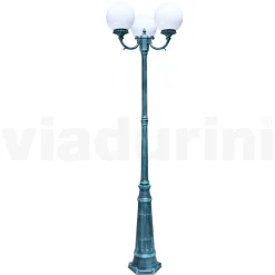 Viadurini Lighting Gartenlampion-242 cm hohe Straßenlaterne aus schwarzem Acryl und Aluminium, hergestellt in Italien - Trovanero