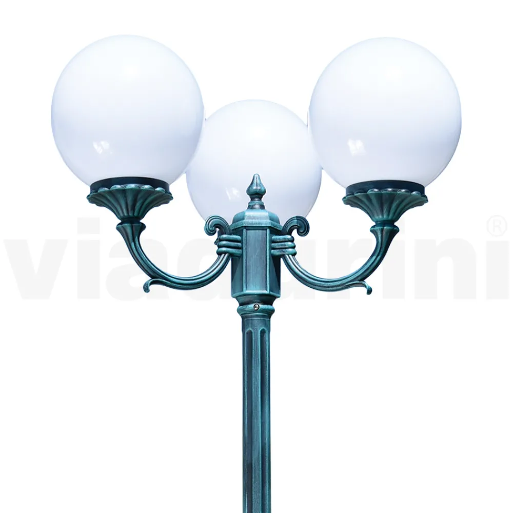Viadurini Lighting Gartenlampion-242 cm hohe Straßenlaterne aus schwarzem Acryl und Aluminium, hergestellt in Italien - Trovanero