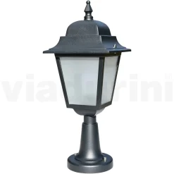 Viadurini Lighting Gartenlampion-53,5 cm hohe Straßenlaterne aus Anthrazitglas und Aluminium Made in Italy - Scintilla