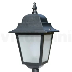 Viadurini Lighting Gartenlampion-53,5 cm hohe Straßenlaterne aus Anthrazitglas und Aluminium Made in Italy - Scintilla