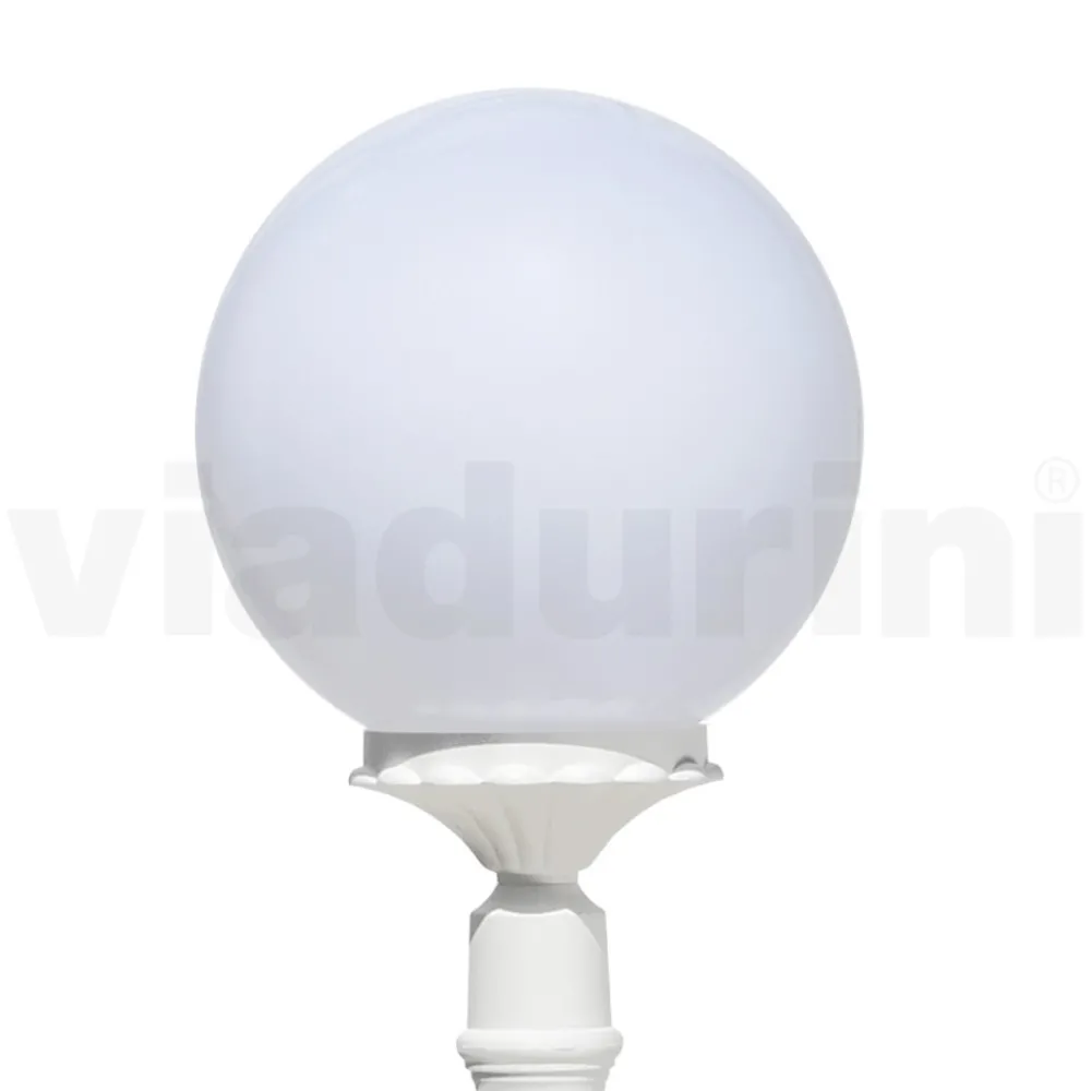 Viadurini Lighting Gartenlampion-172 cm hohe Straßenlaterne aus weißem Acryl und Aluminium, hergestellt in Italien - Trovabianco