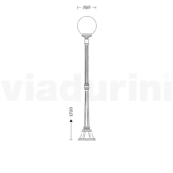 Viadurini Lighting Gartenlampion-172 cm hohe Straßenlaterne aus weißem Acryl und Aluminium, hergestellt in Italien - Trovabianco