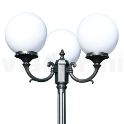 Viadurini Lighting Gartenlampion-242 cm hohe Straßenlaterne aus Acryl und anthrazitfarbenem Aluminium. Hergestellt in Italien - Trovaantracite