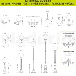 Viadurini Lighting Gartenlampion-110 cm hohe Straßenlaterne aus schwarzem Acryl und Aluminium, hergestellt in Italien - Trovanero
