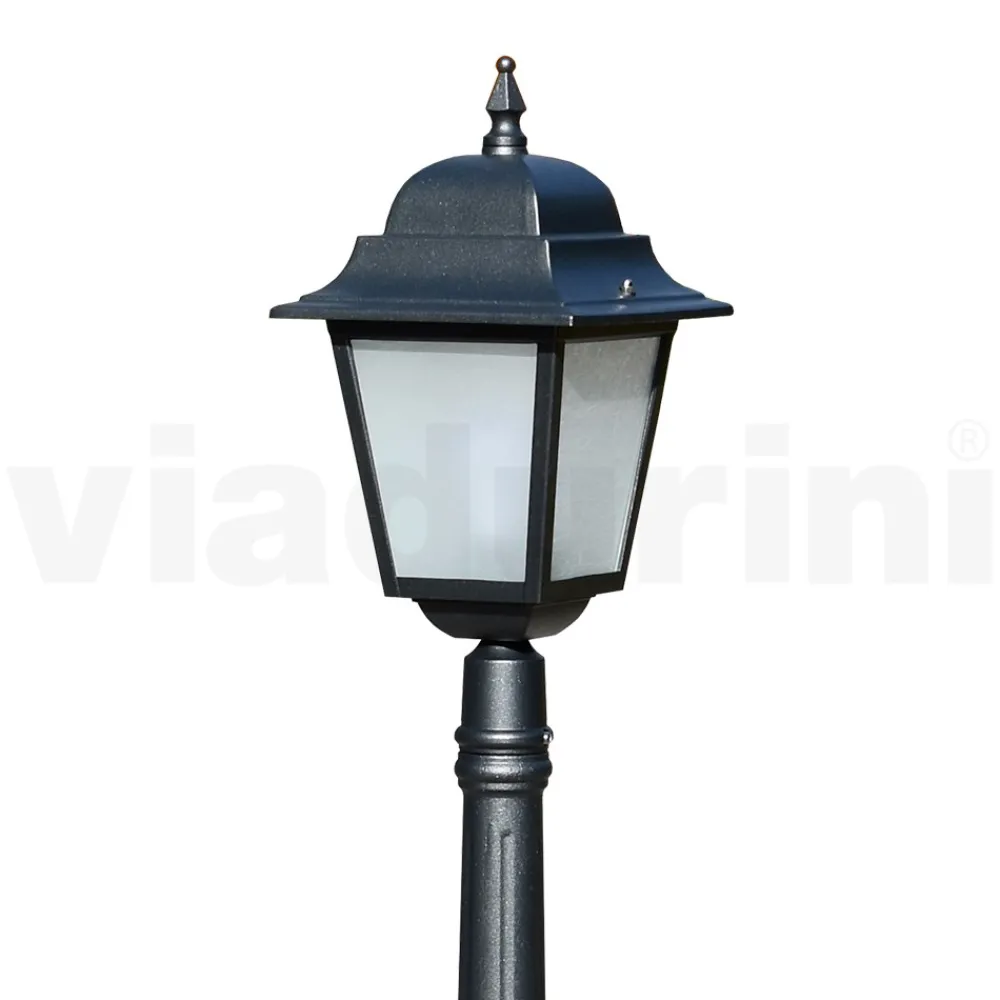 Viadurini Lighting Gartenlampion-152 cm hohe Straßenlaterne aus Anthrazitglas und Aluminium Made in Italy - Scintilla