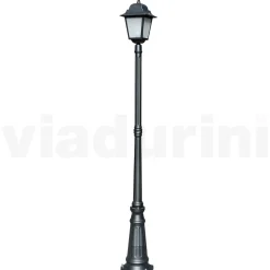 Viadurini Lighting Gartenlampion-214 cm hohe Straßenlaterne aus Anthrazitglas und Aluminium Made in Italy - Scintilla