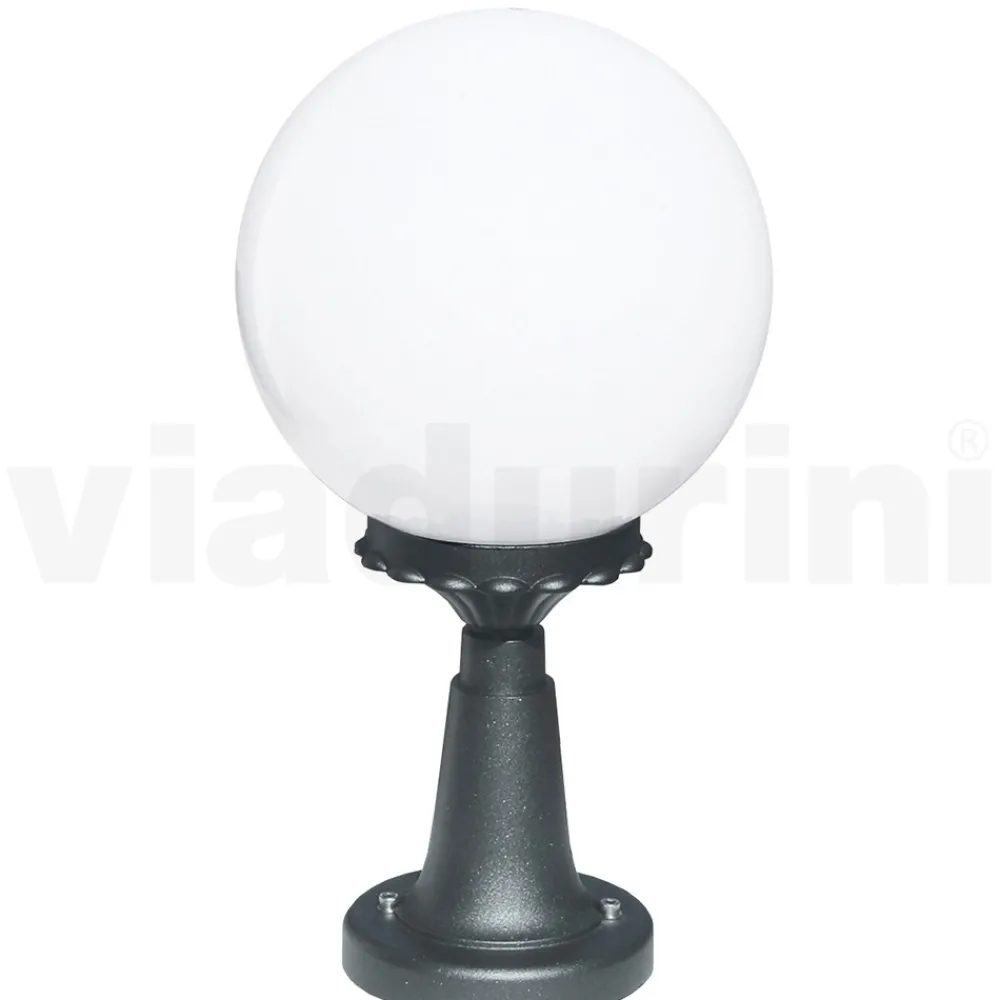 Viadurini Lighting Gartenlampion-47 cm hohe Straßenlaterne aus Acryl und anthrazitfarbenem Aluminium. Made in Italy - Trovaantracite