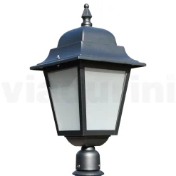 Viadurini Lighting Gartenlampion-76 cm hohe Straßenlaterne aus Anthrazitglas und Aluminium Made in Italy - Scintilla