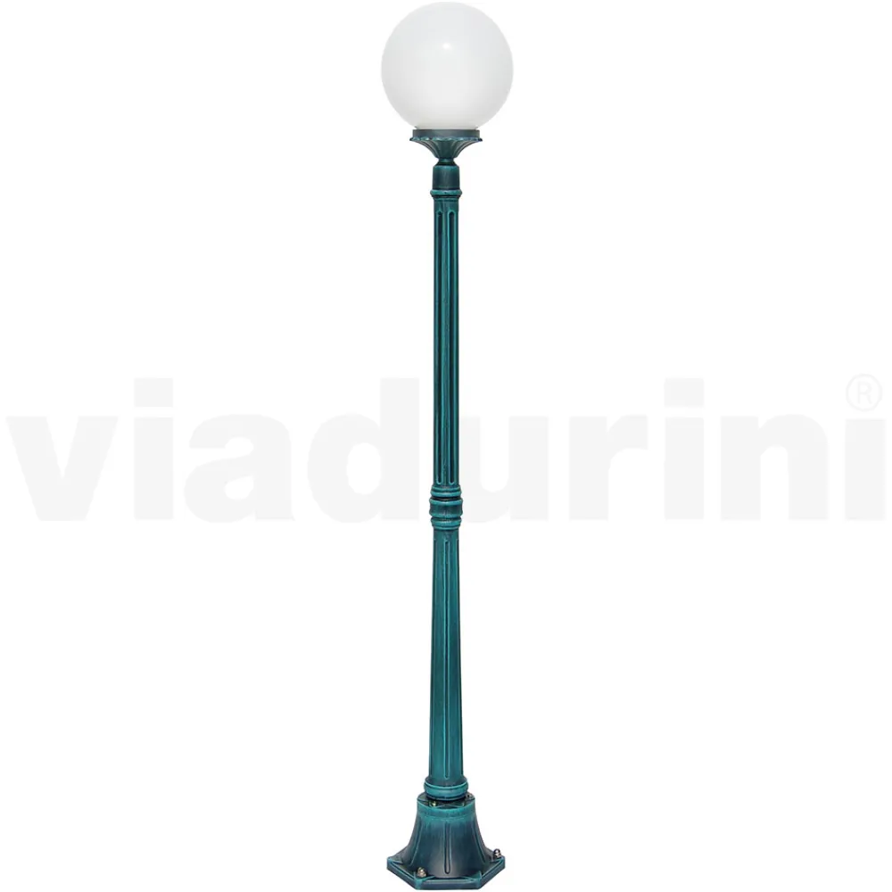 Viadurini Lighting Gartenlampion-172 cm hohe Straßenlaterne aus schwarzem Acryl und Aluminium Made in Italy - Trovanero