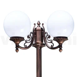 Viadurini Lighting Gartenlampion-230 cm hohe Straßenlaterne aus schwarzem Acryl und Aluminium, hergestellt in Italien - Trovanero