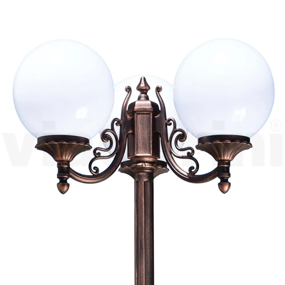 Viadurini Lighting Gartenlampion-230 cm hohe Straßenlaterne aus schwarzem Acryl und Aluminium, hergestellt in Italien - Trovanero