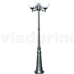 Viadurini Lighting Gartenlampion-230 cm hohe Straßenlaterne aus Acryl und anthrazitfarbenem Aluminium. Hergestellt in Italien - Trovaanthrazit