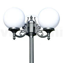 Viadurini Lighting Gartenlampion-230 cm hohe Straßenlaterne aus Acryl und anthrazitfarbenem Aluminium. Hergestellt in Italien - Trovaanthrazit