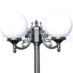 Viadurini Lighting Gartenlampion-200 cm hohe Straßenlaterne aus Acryl und anthrazitfarbenem Aluminium. Hergestellt in Italien - Trovaanthrazit