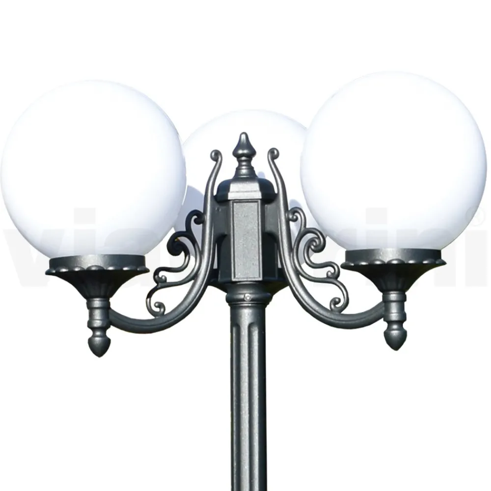 Viadurini Lighting Gartenlampion-200 cm hohe Straßenlaterne aus Acryl und anthrazitfarbenem Aluminium. Hergestellt in Italien - Trovaanthrazit