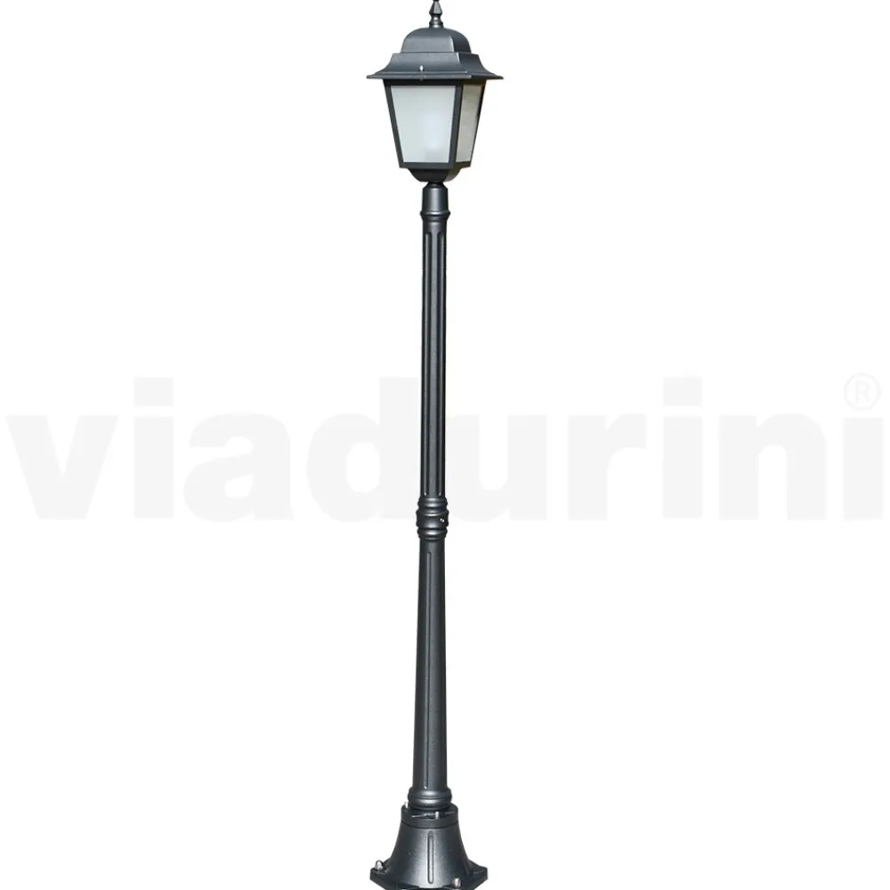 Viadurini Lighting Gartenlampion-178 cm hohe Straßenlaterne aus Anthrazitglas und Aluminium Made in Italy - Scintilla